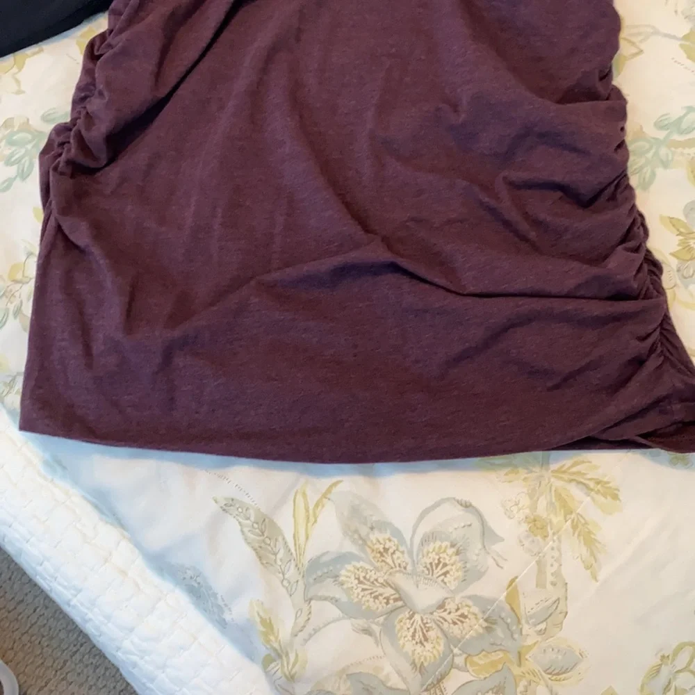 lululemon athletica Asymmetrical Ruched Dress in Deep Plum